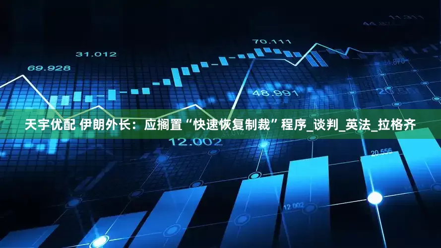 天宇优配 伊朗外长：应搁置“快速恢复制裁”程序_谈判_英法_拉格齐